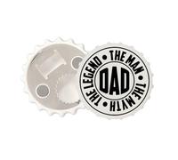 Dad Magnetic Bottle Cap Opener Fridge Magnet Father's Day Gift Man Myth Legend Fathers