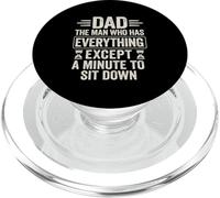 Dad Man Who Has Everything Except Time Funny Design PopSockets PopGrip for MagSafe
