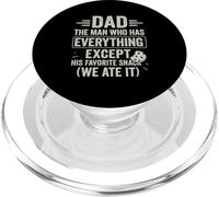 Dad Man With Everything Except Snack Joke Family PopSockets PopGrip for MagSafe