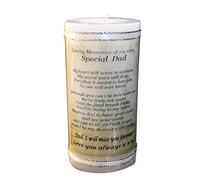 Dad Memorial Candle A Large 6" inch Pillar Candle with a Beautiful Poem