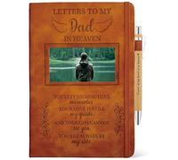 Dad Memorial Gift, Letters to My Dad in Heaven Journal 200 Pages Notebook A5 Lined with Window in Cover, in Loving Memory of Dad, Sympathy Condolence Remembrance Grieving Gifts for Loss of Father