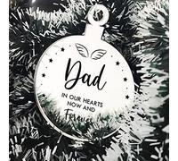 Dad Memorial Gift Mirror Acrylic Christmas Tree Decoration Keepsake