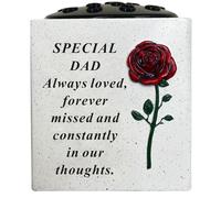 Dad Memorial Grave Vase Rose Bowl Red Rose Flower Holder Cemetery Flower Pot