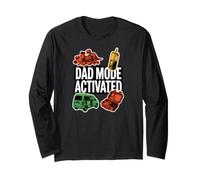 Dad Mode Activated Funny Fatherhood Minivan Parent Graphic Long Sleeve T-Shirt