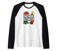 Dad Mode Activated Funny Fatherhood Minivan Parent Graphic Raglan Baseball Tee