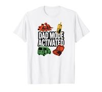 Dad Mode Activated Funny Fatherhood Minivan Parent Graphic Value Graphic T-Shirt, Men, White, S