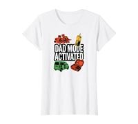 Dad Mode Activated Funny Fatherhood Minivan Parent Graphic Value Graphic T-Shirt, Women, White, XL