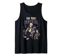 Dad Mode Immortal Skeleton Halloween Daddy Afterlife Humor Tank Top