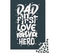 Dad My First Love Jigsaw Puzzle for Adults, 1000 Pieces, 52x38cm/1000pcs, Relaxing Indoor Activity, Evening Leisure And Puzzle Lovers