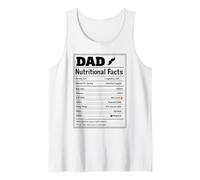 Dad Nutritional Facts Funny Fatherhood Father's Day for Men Tank Top