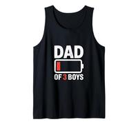 Dad of 3 Boys Funny Exhausted Father Tank Top