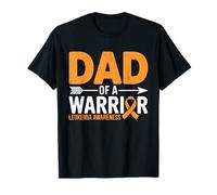 Dad of a Warrior Leukemia Awareness Orange Ribbon T-Shirt