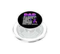 Dad of a Warrior Thyroid Cancer Awareness Family Matching PopSockets PopGrip for MagSafe