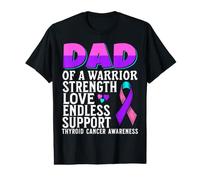 Dad of a Warrior Thyroid Cancer Awareness Family Matching Value Graphic T-Shirt