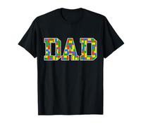 Dad Of Birthday Boy Building Block Master Builder Father T-Shirt