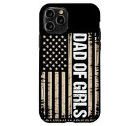 Dad Of Girls Outnumbered Distressed US Flag Fatherhood Case for iPhone 11 Pro