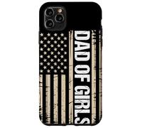 Dad Of Girls Outnumbered Distressed US Flag Fatherhood Case for iPhone 11 Pro Max