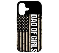 Dad Of Girls Outnumbered Distressed US Flag Fatherhood Case for iPhone 17