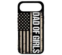Dad Of Girls Outnumbered Distressed US Flag Fatherhood Case for iPhone Air