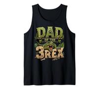 Dad of The 2 Rex Dinosaur 2nd Birthday Family Matching Tank Top