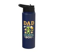 Dad of The Birthday Boy Alien Party Stainless Steel Insulated Water Bottle
