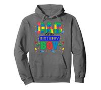 Dad Of The Birthday Boy Brick Buiilder Kids Birthday Party Pullover Hoodie