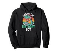 Dad Of The Birthday Boy Gaming T-Rex Matching Birthday Pullover Hoodie