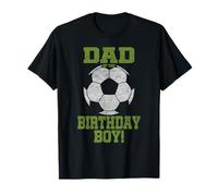 Dad of the Birthday Boy Soccer Lover Vintage Retro T-Shirt