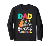 Dad of The Birthday Capybara Girl Bday Party Family Long Sleeve T-Shirt