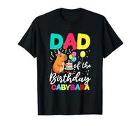 Dad of The Birthday Capybara Girl Bday Party Family T-Shirt
