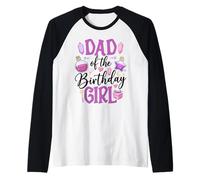 Dad of The Birthday Girl Magic Wand Potion Raglan Baseball Tee