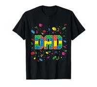 Dad of The Birthday Kid Brick Builder Birthday Squad T-Shirt