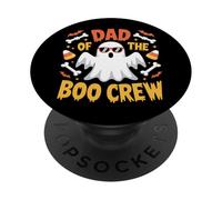 Dad Of The Boo Crew Halloween Dad Spooky Ghost Family Squad PopSockets Adhesive PopGrip