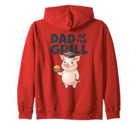 Dad Of The Grill Bbq Joke Fathers Grilling Humor Day Master Zip Hoodie