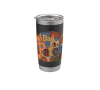Dad of the Patch Autumn Pumpkin Patchwork Design Stainless Steel Insulated Tumbler