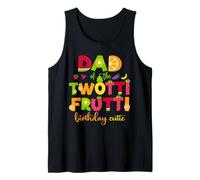 Dad of The Twotti Frutti Cute 2nd Birthday Family Matching Tank Top