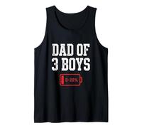 Dad of Three Boys Daddy and 3 Sons Funny Father's Day Tank Top