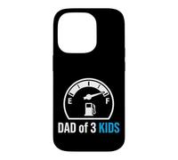 Dad of Three Kids Daddy and 3 Toddlers Funny Father's Day Case for iPhone 14 Pro