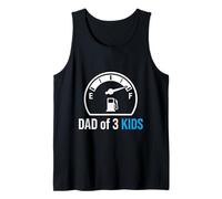 Dad of Three Kids Daddy and 3 Toddlers Funny Father's Day Tank Top
