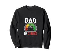 Dad of Two Boys Daddy and 2 Sons Funny Father's Day Sweatshirt