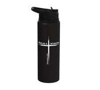 Dad On A Mission Christian Dad Proverbs Cross Religion Papa Stainless Steel Insulated Water Bottle