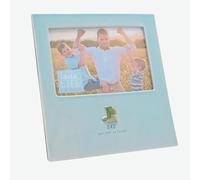 Dad Photo Frame 4x6 Keepsake - Picture Frame Family Home Decor - Dad Gift You Are Loved Wellies Design - Blue Embossed Ceramic Photo Holder - Freestanding Landscape Display