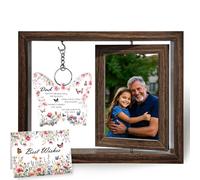 Dad Photo Frame, Gifts for Loss of Dad Photo Frame - YOU LEFT ME BEAUTIFUL MEMORIES - Bereavement Gift, Personalised Memorial Gifts for Mum Dad Friends, with Butterfly Decorations & Card