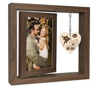 Dad Picture Frame Gifts For Dad Men Husband, Step Dad Birthday Gift Dad Frames from Daughter - 4x6 Inches Rotating Photo Frames