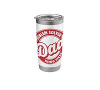 Dad Problem Solver Thing Fixer Funny Dad Gift Fathers Day Stainless Steel Insulated Tumbler