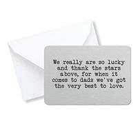 Dad Really Am So Lucky Brushed Silver Metal Wallet Card (We)