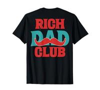 Dad - Rich Dad Club Back Print T-Shirt
