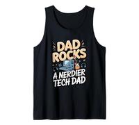 Dad Rocks A Nerdier Tech Dad Father Tank Top