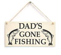 Dad’s Gone Fishing Sign, Traditional Fish Design