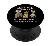 Dad’s Tool Rules Funny Father’s Day Design PopSockets Adhesive PopGrip